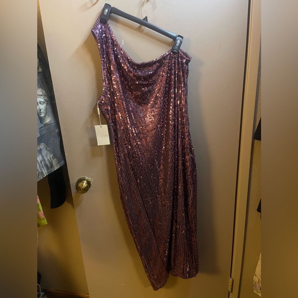 SIMMI NWT Purple sequin dress